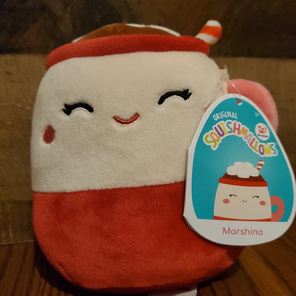 NWT Squishmallows Marshina Hot Cocoa 5” 2021 Christmas Winter Plush HTF